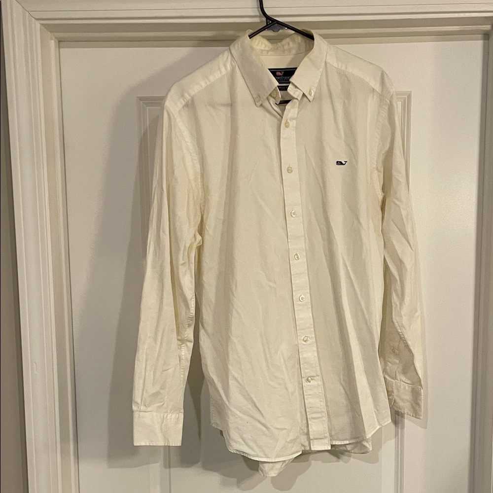 Vineyard Vines Men's White Button-Down Shirt - Picture 3 of 3